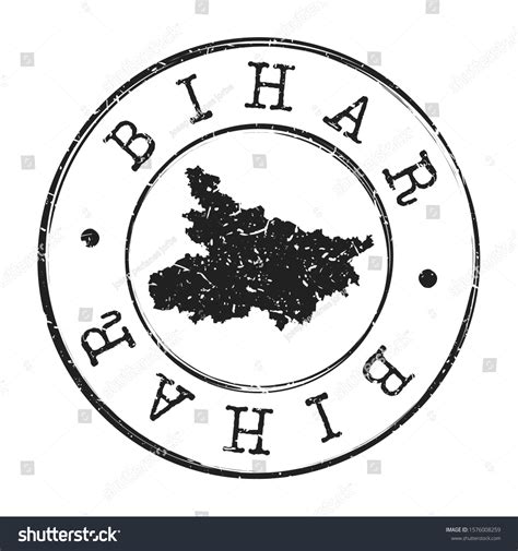 Bihar India Map Postmark Silhouette Postal Stock Vector (Royalty Free ...