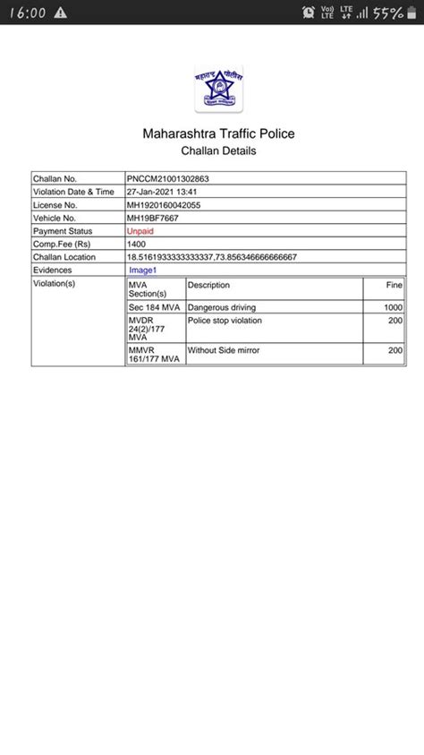 Pune Traffic Police — Regarding The Cancellation Of The Fine Imposed