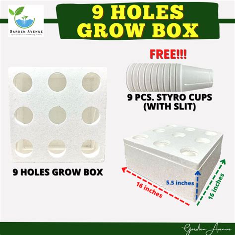 Hydroponics Holes Grow Box Styro Box With Pcs Styro Cups With