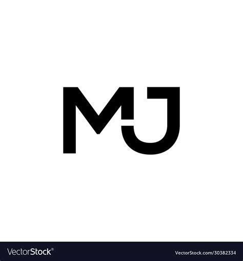 Initial Mj Letter Logo Template Abstract Letter Vector Image