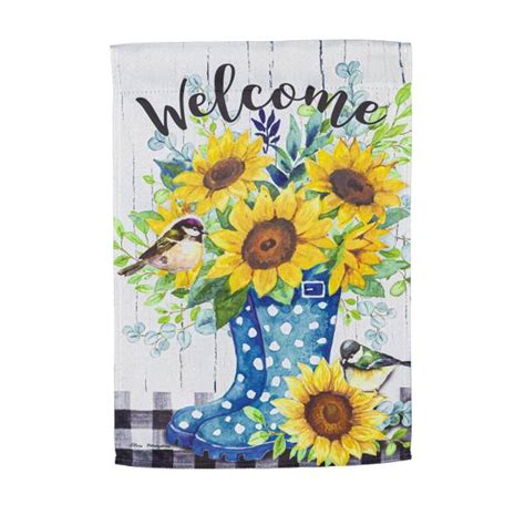 Evergreen Enterprises Garden Sunflowers Garden Suede Flag S