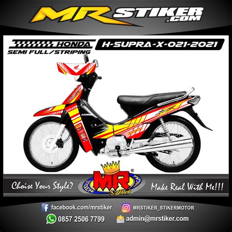 Stiker Motor Decal Honda Supra X Airbrush Grafis Fullbody Stiker