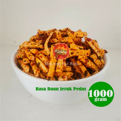 Jual Basreng Viral 1kg Bumbu Cikruh Berlimpah Daun Jeruk Pedas 1kg