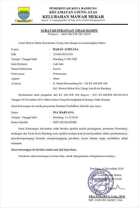 Contoh Surat Keterangan Menumpang Surat Keterangan Desain Contoh