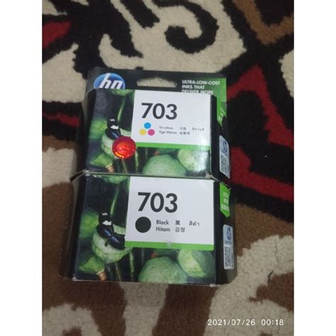 Jual Tinta Hp 703 Black Atau Color Original Harga Per Pis Shopee Indonesia