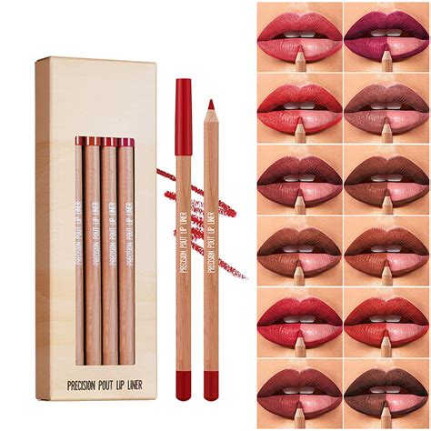 12 Color Lipstick And Lip Liner Set Long Lasting Lip Pencil Kit For Precise Definition And Lip