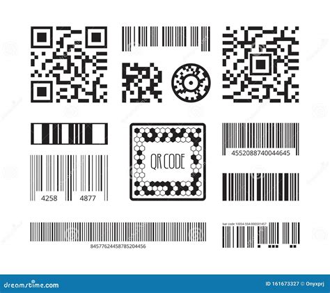 Barcode Symbols Coding Products Sticker Qr Digital Code Technology