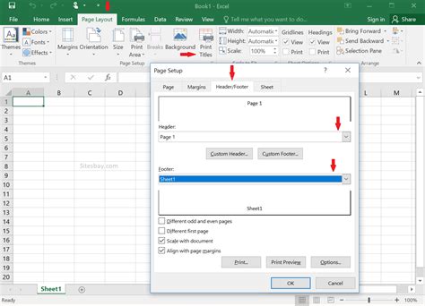 Insert Header And Footer In Excel Excel Tutorial