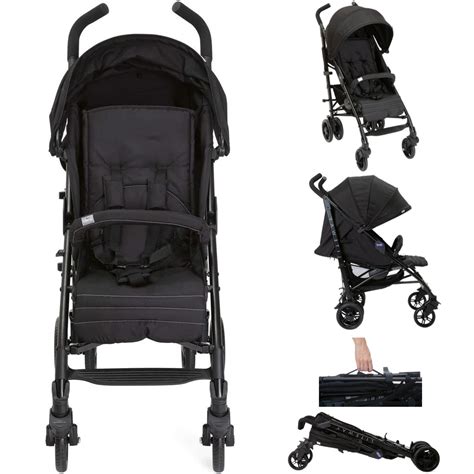 Carrinho De Bebe Guarda Chuva Chicco Liteway Jet Black Ma Verde Baby