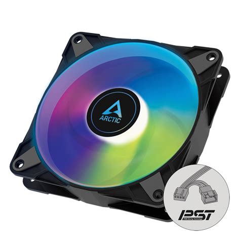 Ventilateur de boîtier Arctic P12 PWM PST A RGB 120 MM Noir