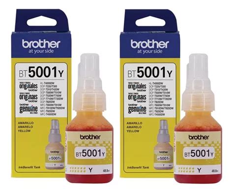 Kit De 2 Tintas Originales Brother Bt5001 Y Amarillo 48 8ml Envío gratis