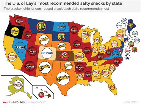 The U S Of Lay S Each State S Most Recommended Snack Brand Yougov