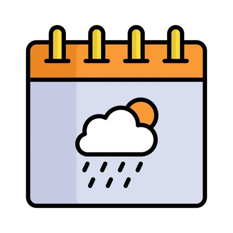 Cloud And Sun With Calendar Showing Concept Icon Of Weather Calendar