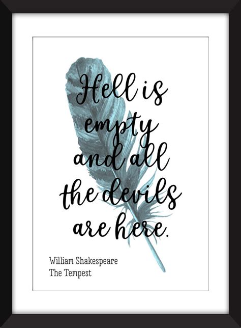 Shakespeare Quotes Hell Is Empty | Wallpaper Image Photo