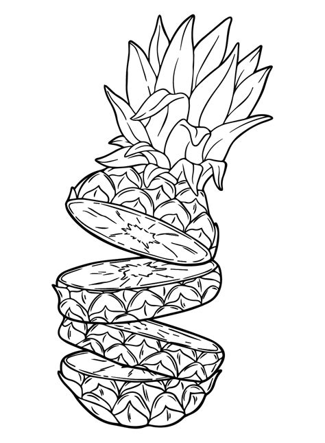 Coloriages D Ananas Coloringpagesonly