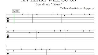 My Heart Will Go On Titanic Version 2 Tablatura Para Guitarra