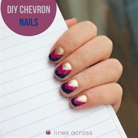 DIY Chevron Nails - Lines Across