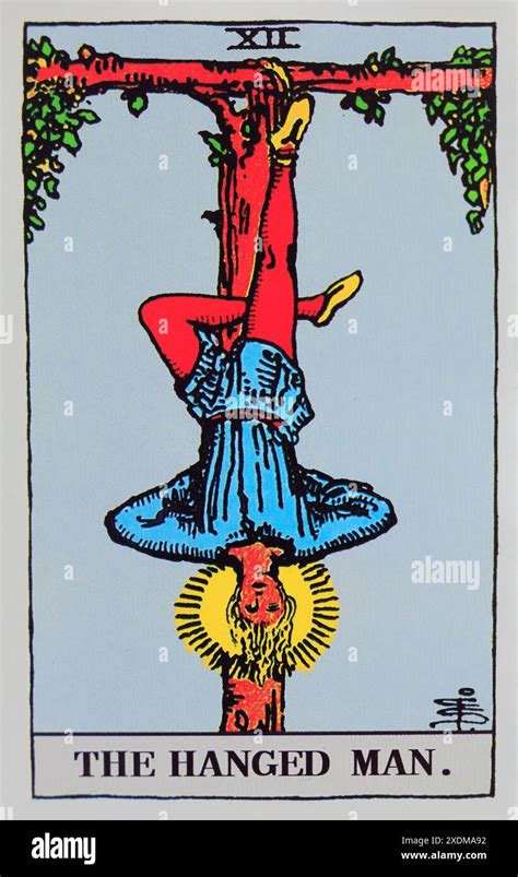 The Hanged Man Individual Tarot Card Stock Photo Alamy