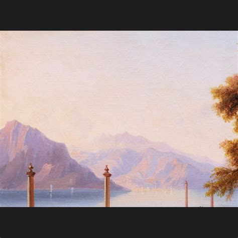 Jean Charles Joseph R Mond Vue Sur Le Lac De C Me Depuis La Terrasse