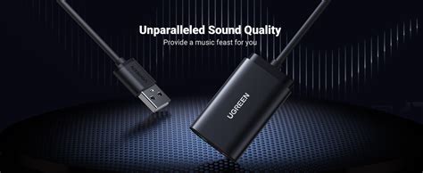 UGREEN USB To Audio Jack Sound Card Adapter With Dual TRS 3 Pole 3 5mm