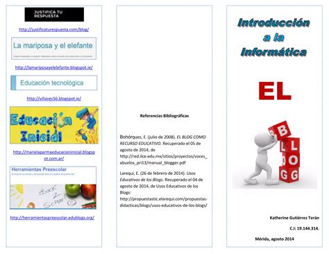 Folleto El Blog y sus usos en la Educación PPT