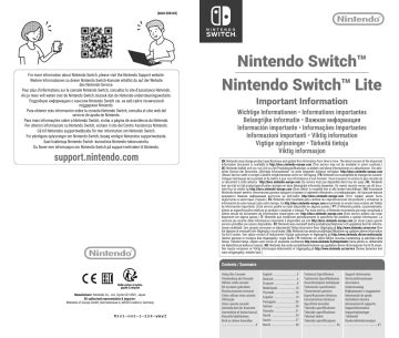 Nintecdo Switch Switch Lite Instruction Manual Manualzz