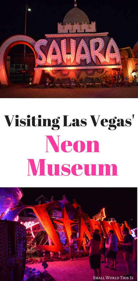 the neon las vegas sign at night with text overlay saying visiting las ...