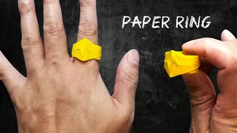 How To Make A Paper Ring Origami Ring No Glue YouTube