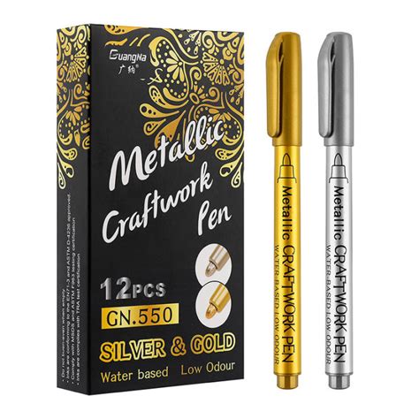 Guangna Diy Metallic Craftwork Pen Waterproof Permanent Paint