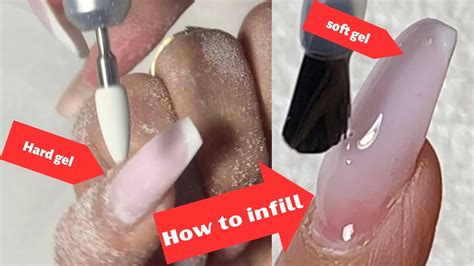 How To Infill The Hard Gel Nails Into Soft Gel Part Gel Nails Infill