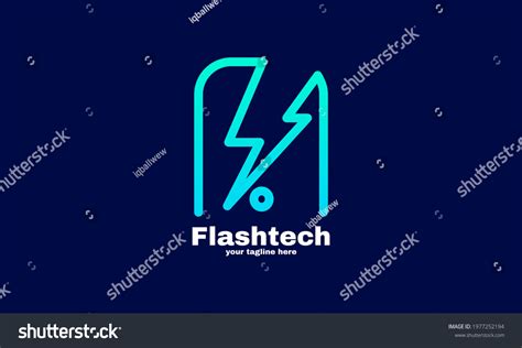 Illustration Graphic Flash Tech Logo Thunderbolt Stock Vector Royalty