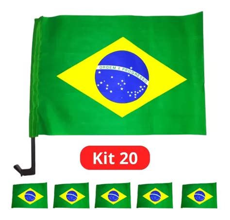 Bandeira Brasil Suporte Haste Vidro Carro Bolsonaro Copa Frete grátis