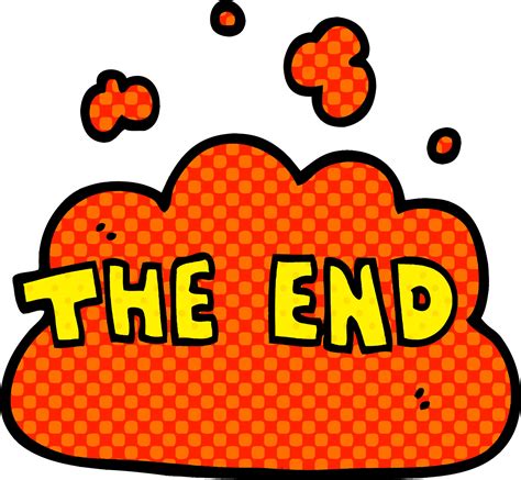 Cartoon Doodle The End Font 12160686 Vector Art At Vecteezy