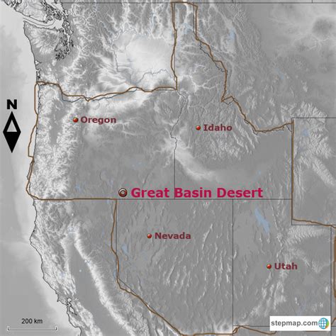 Great Basin Desert World Map