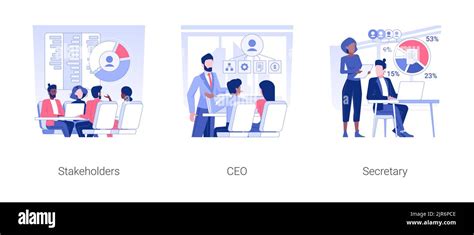 Board Of Directors Isolated Concept Vector Illustration Set