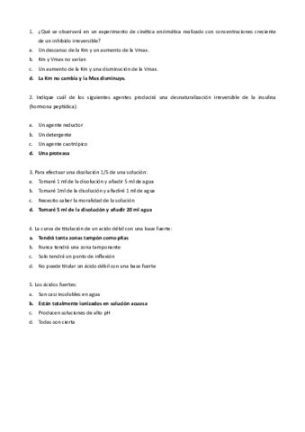 Examen Primer Parcial Bioquimica Correciones Pdf