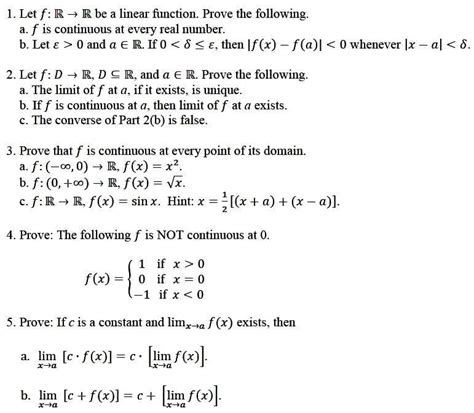 Solved Let F Rr Be A Linear Function Prove The Chegg