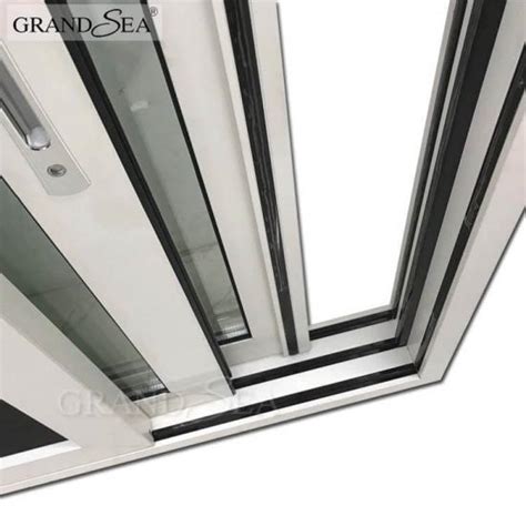 Best Powder Coated White Color Track Aluminium Sliding Window With