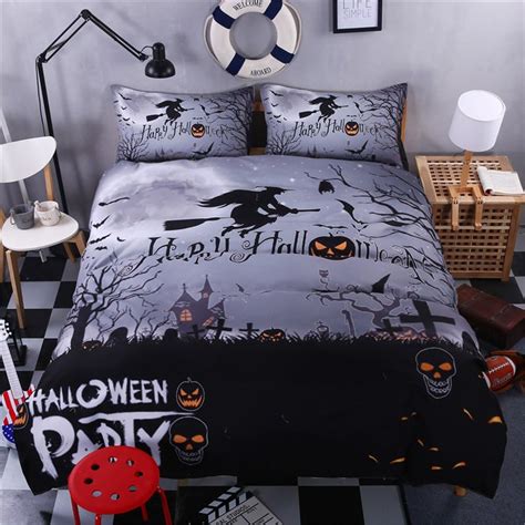 Duvet Covers Set Halloween Quilt Cover Bedding Set 200x230cm 3d Pumpkin