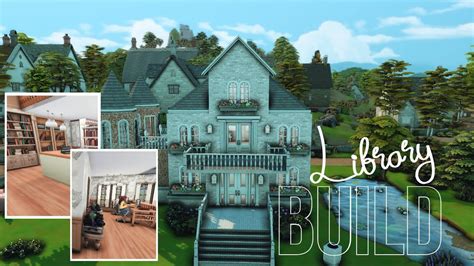 The Sims 4// Library Build/ Lets build - YouTube