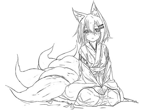 Desenhos De Garota Kitsune Para Colorir Para Colorir E Imprimir Porn