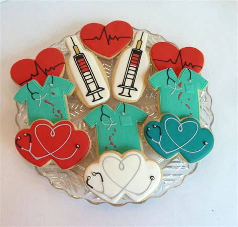 We Love Nurses Nurse Cookies Medical Cookies Fun Cookies