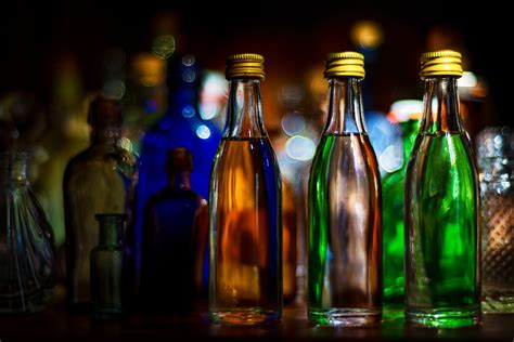 Glass Drink Glass Bottles Alcohol Bottle Inside Clear Glass