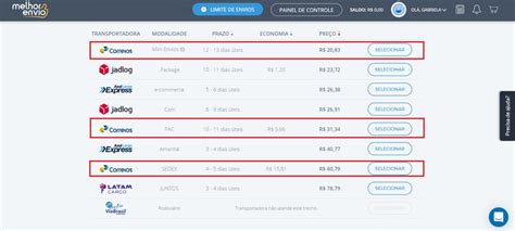 Como Calcular O Frete Dos Correios Usando O Melhor Envio