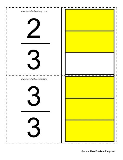 Printable Fraction Flashcards