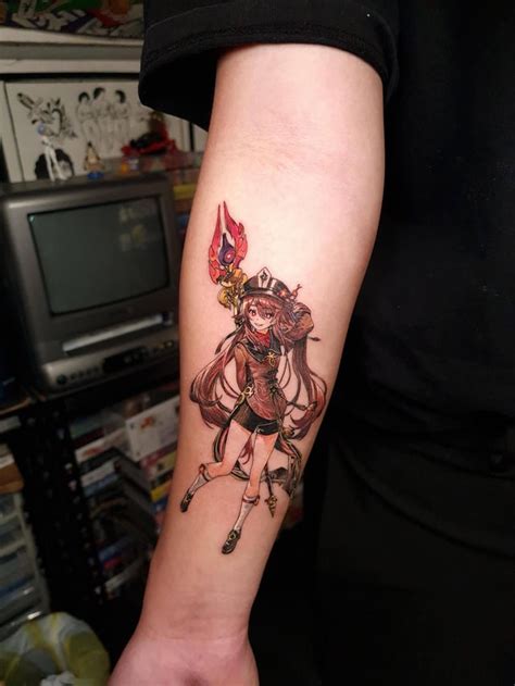 Hu Tao, done by Nawa at Forgotten Sons Tattoo, Melbourne, Australia : r/tattoos