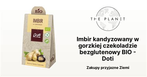 Imbir Kandyzowany W Gorzkiej Czekoladzie Bezglutenowy BIO Doti The