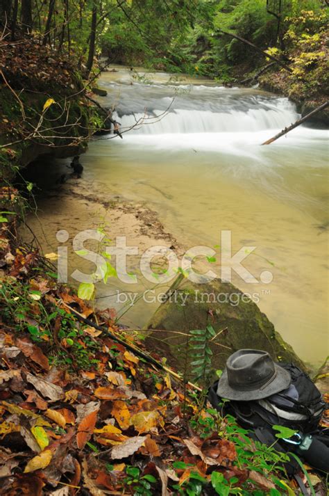 Hiking Gear Near Waterfall Stock Photo | Royalty-Free | FreeImages