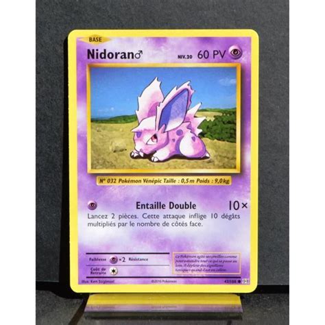 Carte Pok Mon Nidoran M Niv Pv Xy Volutions Neuf Fr