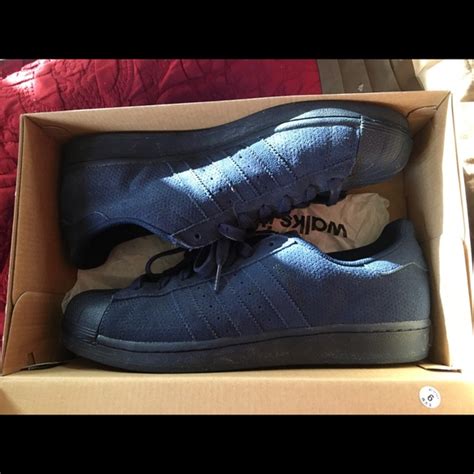 adidas | Shoes | Adidas Superstar Navy Blue Suede | Poshmark